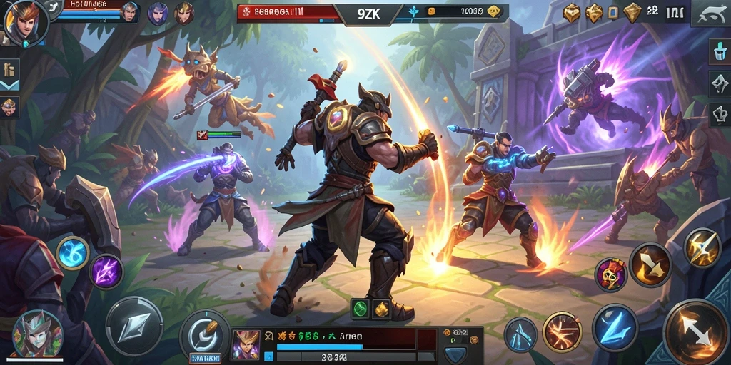 Tampilan gameplay 9ZK yang menegangkan dan dinamis.
