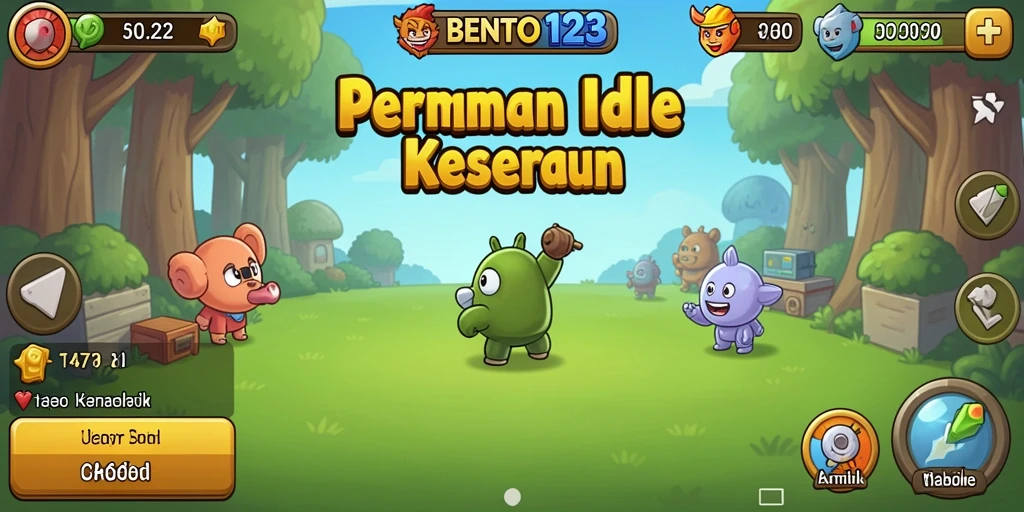 Screenshot gameplay BENTO123 yang menunjukkan aksi Idle yang seru.