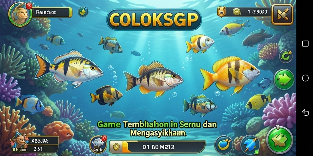 Screenshot utama COLOKSGP menampilkan aksi menembak ikan yang seru.