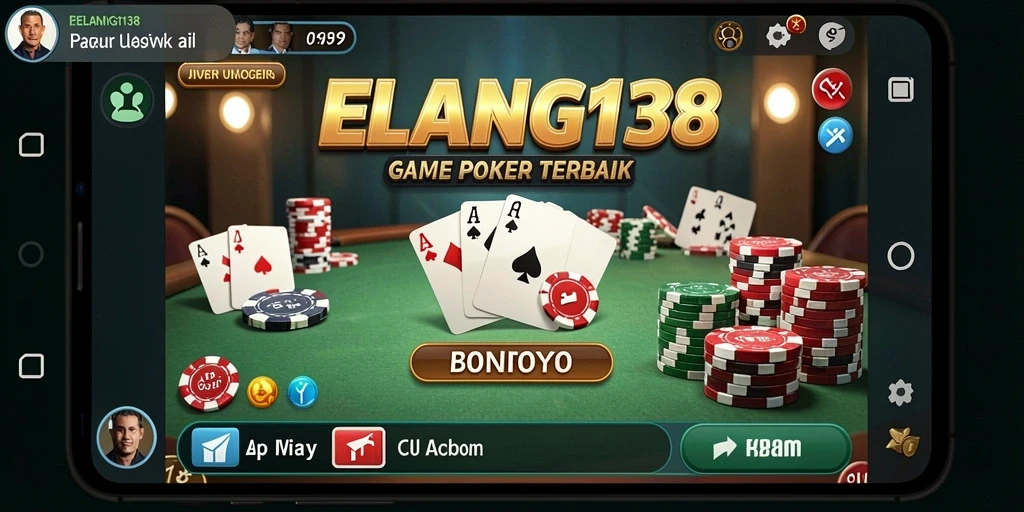 Tampilan gameplay poker yang seru dan mengasyikkan di ELANG138.