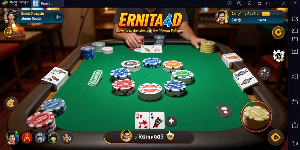 Tampilan gameplay seru saat bermain Gaple di ERNITA4D.