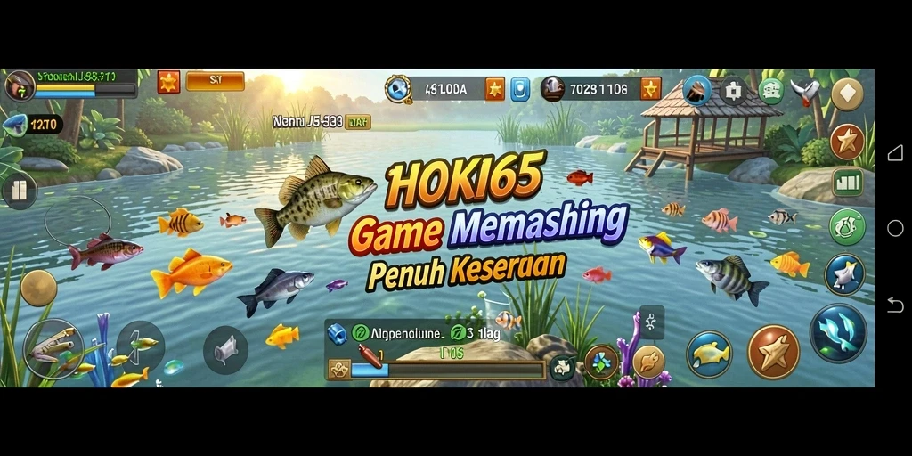 Tampilan menarik dari gameplay memancing HOKI65 yang seru.