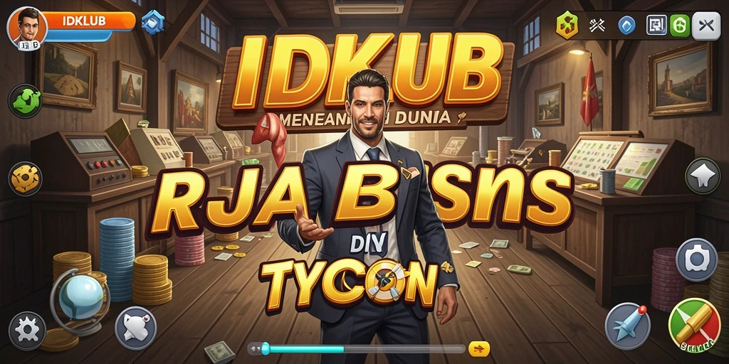 Screenshot gameplay IDKLUB menampilkan pengalaman tycoon yang mendalam.