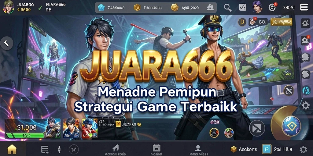 Tampilan antarmuka gameplay JUARA666 yang menawan dan strategis.