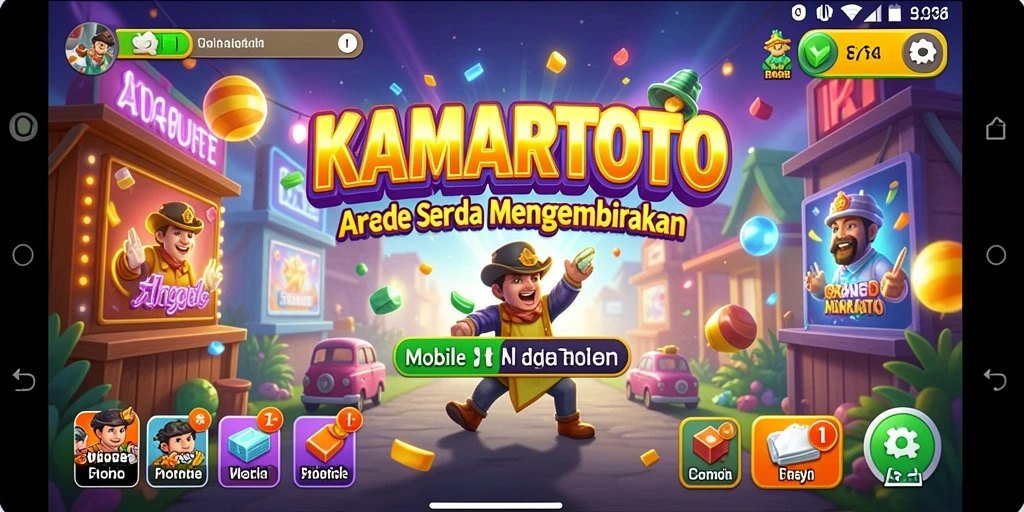 Tampilan gameplay KAMARTOTO yang seru dalam mode Arcade.