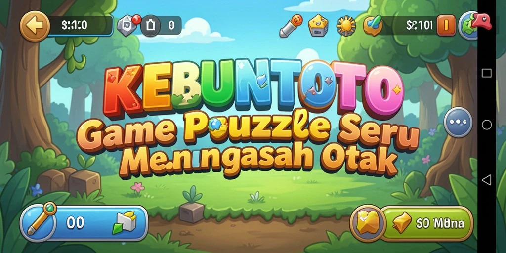 Tampilan gameplay KEBUNTOTO yang penuh warna dan menantang.