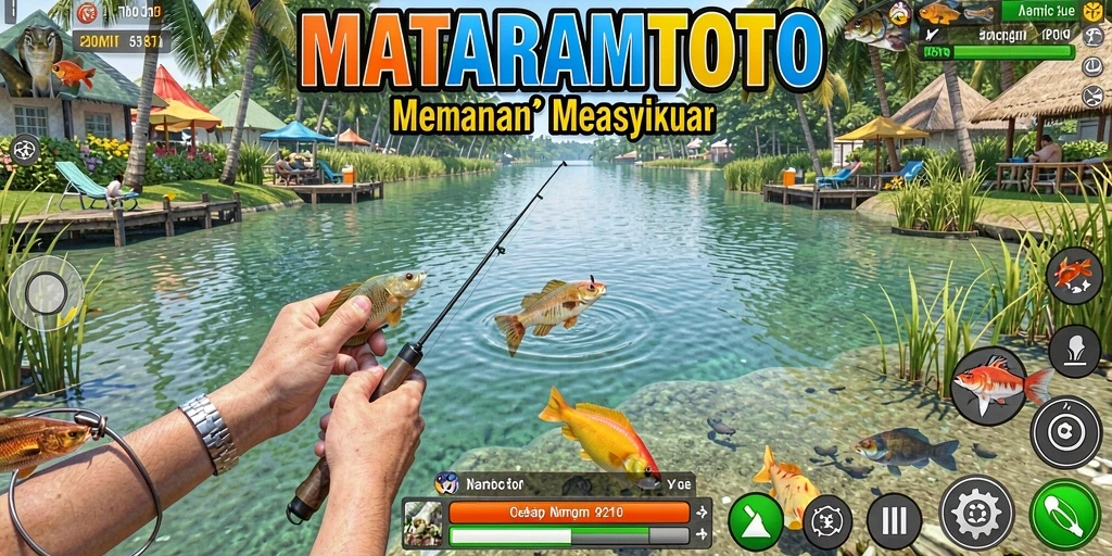 Tampilan gameplay <strong>MATARAMTOTO</strong> yang menawan saat memancing.