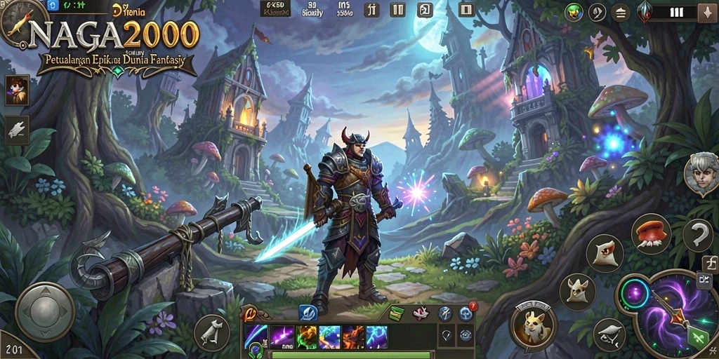 Cuplikan gameplay menegangkan dari NAGA2000 menunjukkan pertempuran RPG yang epik.