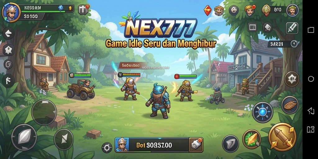 Tampilan gameplay menakjubkan dari NEX777 dalam mode Idle.