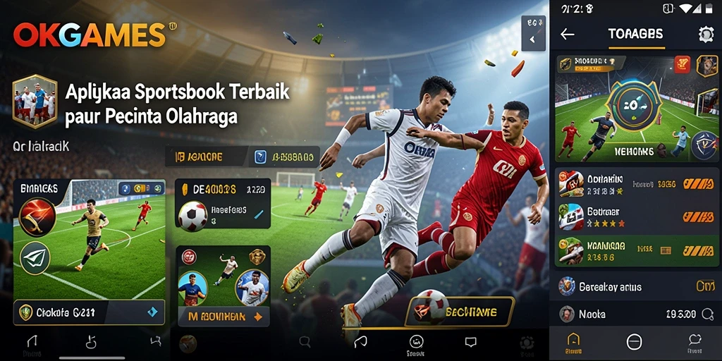 Screenshot OKGAMES menampilkan fitur taruhan olahraga yang menarik.