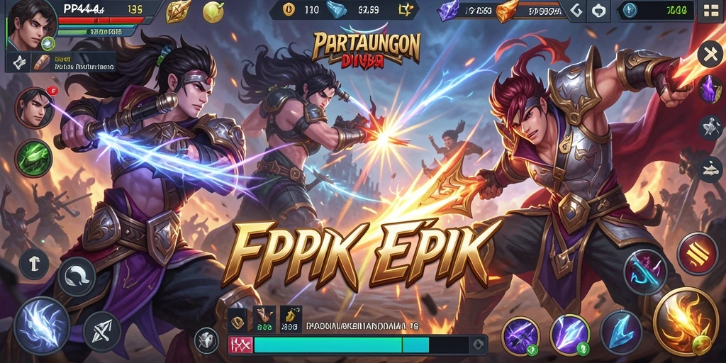 Screenshot menunjukkan aksi pertarungan seru dalam PP444.