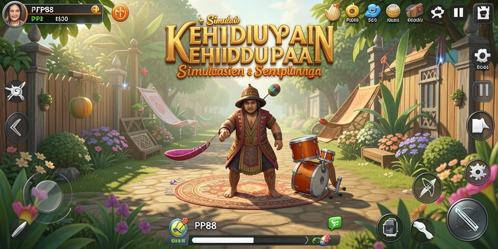 Tampilan gameplay simulation yang menarik dan interaktif.