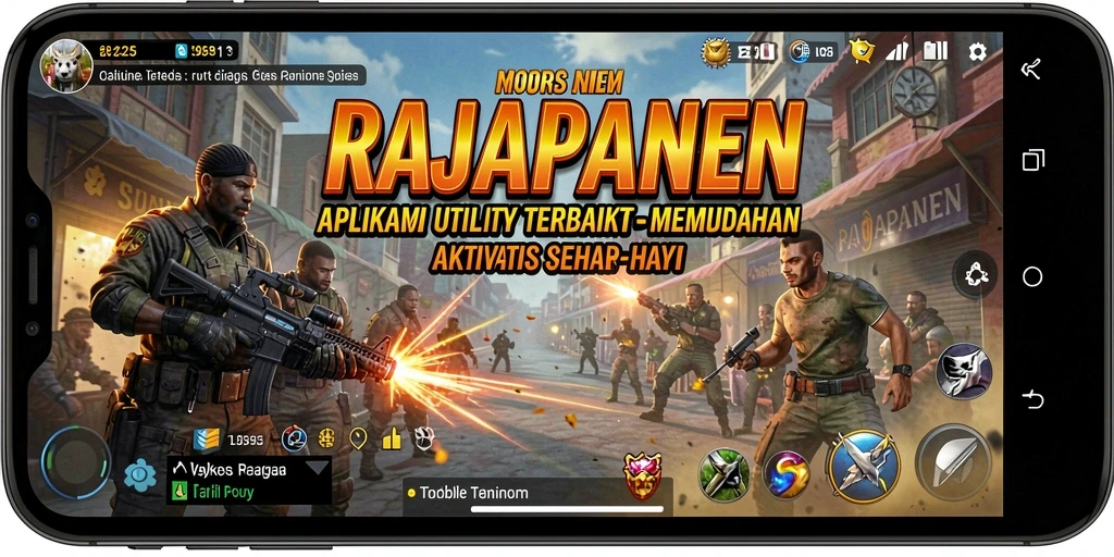 Tampilan antarmuka utama aplikasi RAJAPANEN yang intuitif dan menarik.