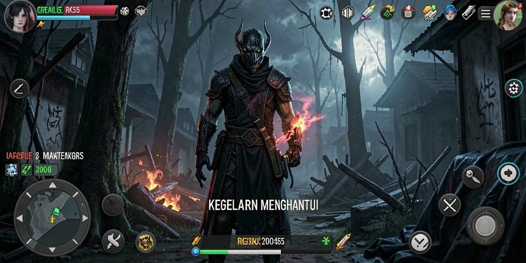 Gameplay RK55 menampilkan suasana Horror yang mencekam dan mendebarkan.