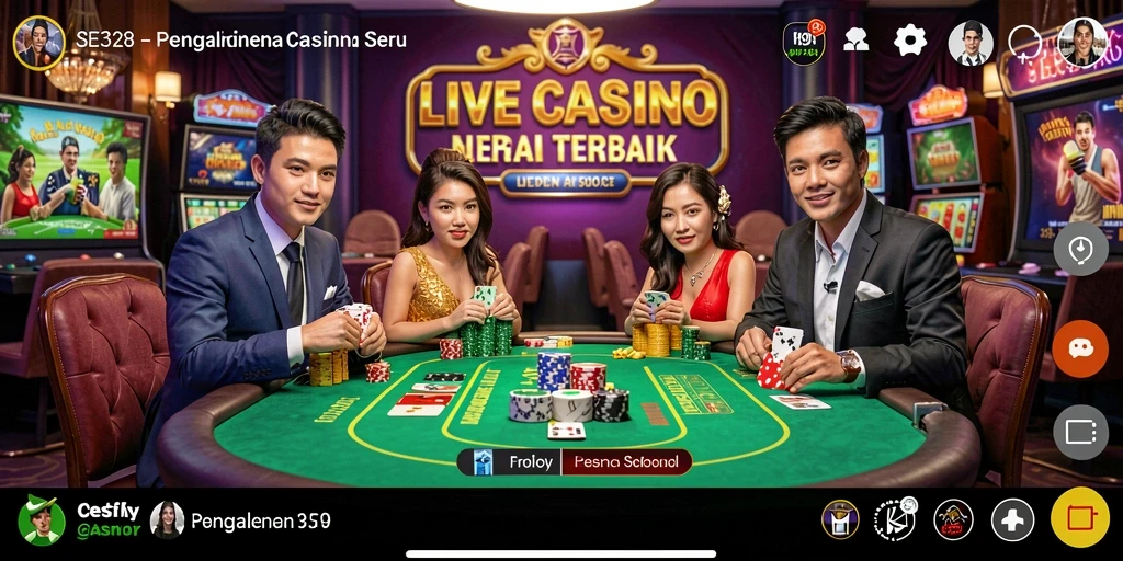 Gameplay Live Casino yang menarik di SE328 dengan dealer langsung.