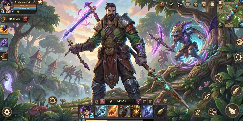 Gameplay epik yang menampilkan aksi ARPG di SINTE4D.