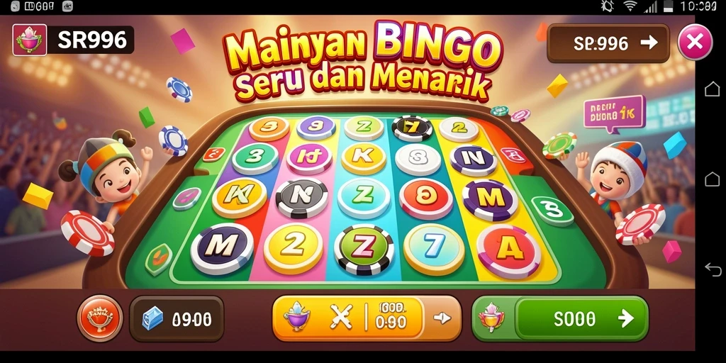 Tangkapan layar gameplay SR996, menunjukkan suasana seru permainan Bingo.