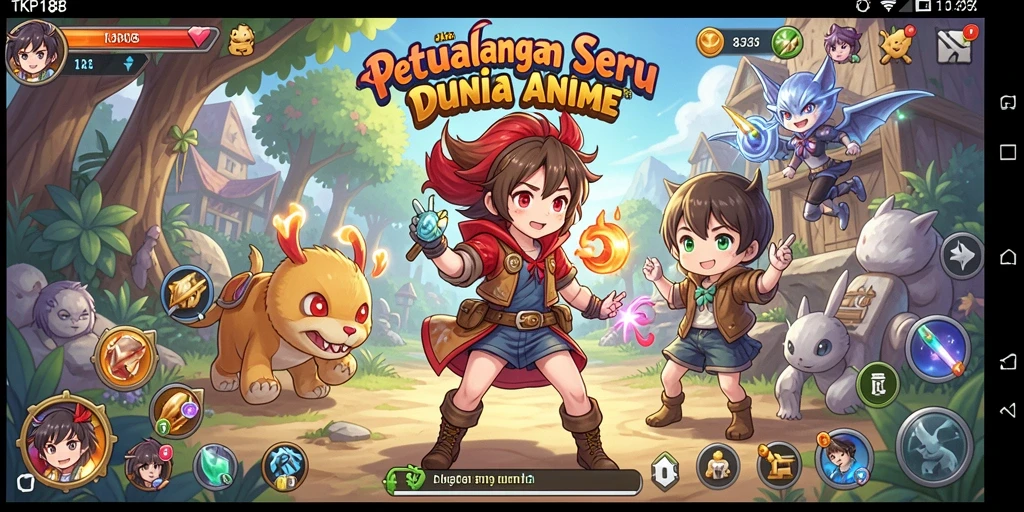 Tampilan menakjubkan dari gameplay TKP188 yang menghidupkan anime.