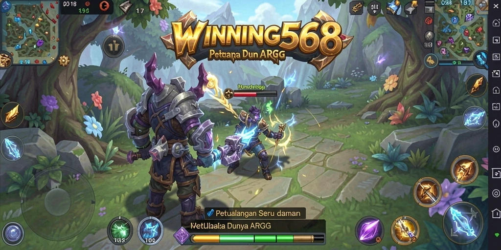 Tampilan gameplay seru di dunia fantasi WINNING568 yang menegangkan.